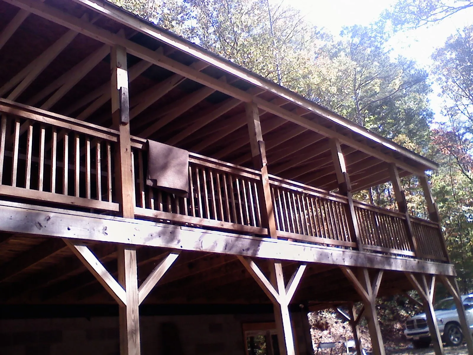 Timber framing under a new elevated porch and deck — Roof Leak Repair in Boligee by Roofing Brothers